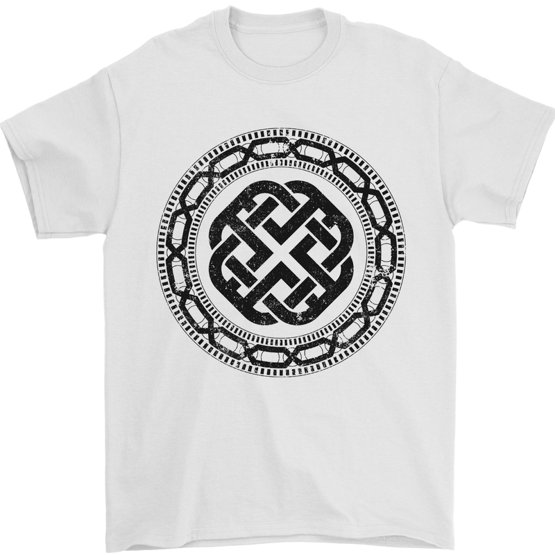 Viking Symbol Norse Mythology Black Gym Mens T-Shirt 100% Cotton White