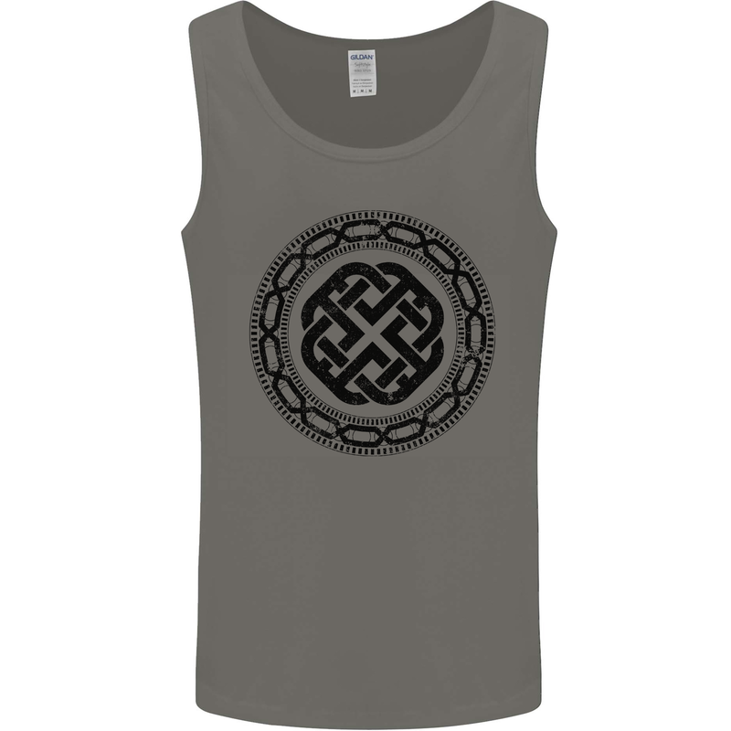 Viking Symbol Norse Mythology Black Gym Mens Vest Tank Top Charcoal