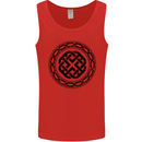 Viking Symbol Norse Mythology Black Gym Mens Vest Tank Top Red