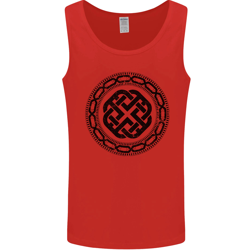 Viking Symbol Norse Mythology Black Gym Mens Vest Tank Top Red