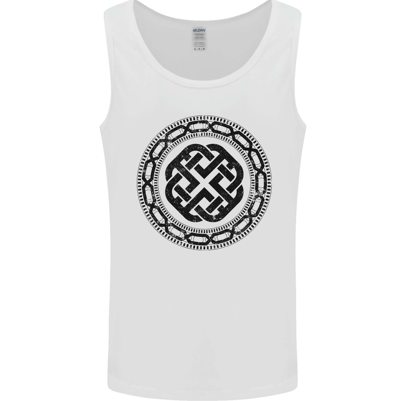 Viking Symbol Norse Mythology Black Gym Mens Vest Tank Top White