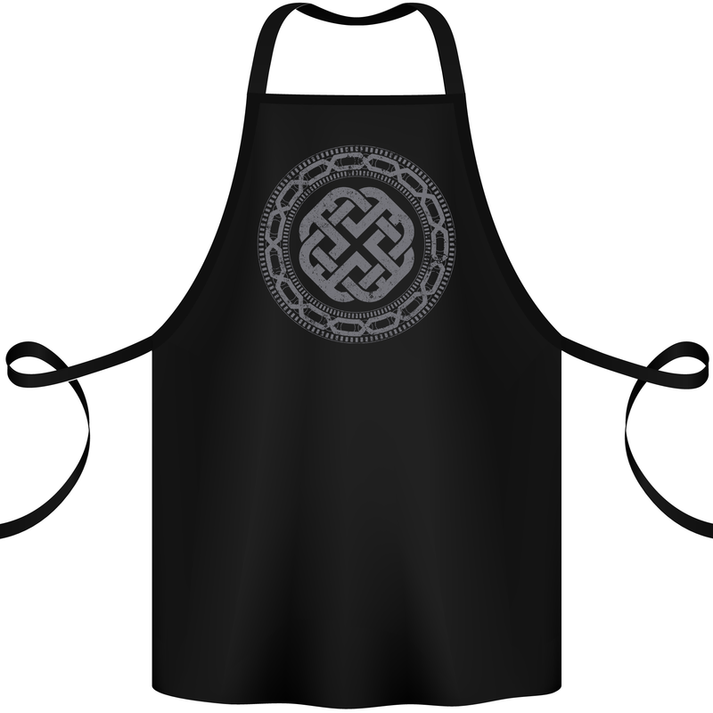 Viking Symbol Norse Mythology Grey Gym Cotton Apron 100% Organic Black
