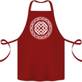 Viking Symbol Norse Mythology White Gym Cotton Apron 100% Organic Maroon