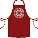 Viking Symbol Norse Mythology White Gym Cotton Apron 100% Organic Maroon
