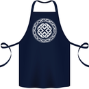 Viking Symbol Norse Mythology White Gym Cotton Apron 100% Organic Navy Blue