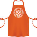 Viking Symbol Norse Mythology White Gym Cotton Apron 100% Organic Orange