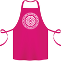 Viking Symbol Norse Mythology White Gym Cotton Apron 100% Organic Pink