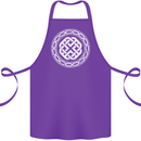 Viking Symbol Norse Mythology White Gym Cotton Apron 100% Organic Purple