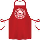 Viking Symbol Norse Mythology White Gym Cotton Apron 100% Organic Red