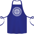 Viking Symbol Norse Mythology White Gym Cotton Apron 100% Organic Royal Blue