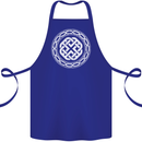 Viking Symbol Norse Mythology White Gym Cotton Apron 100% Organic Royal Blue