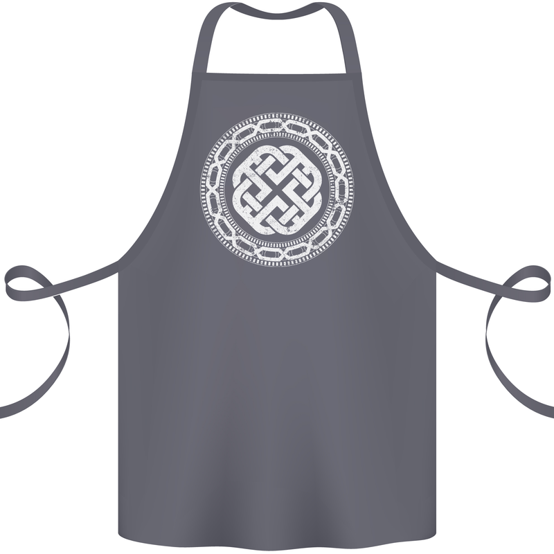 Viking Symbol Norse Mythology White Gym Cotton Apron 100% Organic Steel