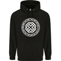 Viking Symbol Norse Mythology White Gym Mens 80% Cotton Hoodie Black