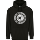 Viking Symbol Norse Mythology White Gym Mens 80% Cotton Hoodie Black