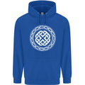 Viking Symbol Norse Mythology White Gym Mens 80% Cotton Hoodie Royal Blue