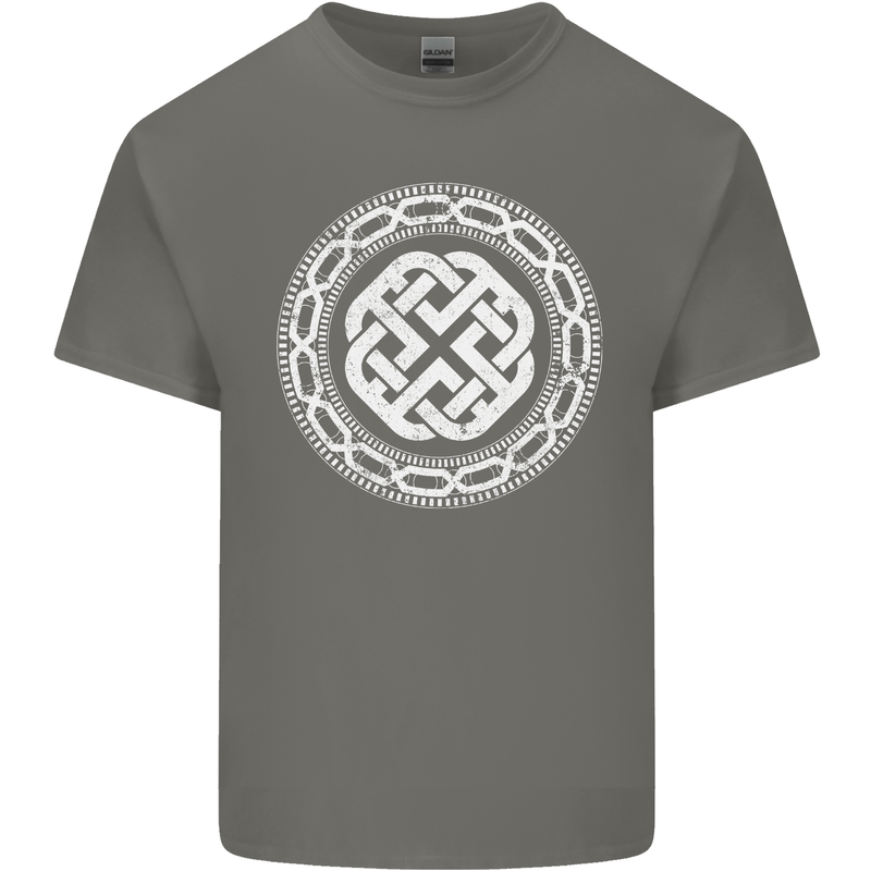 Viking Symbol Norse Mythology White Gym Mens Cotton T-Shirt Tee Top Charcoal
