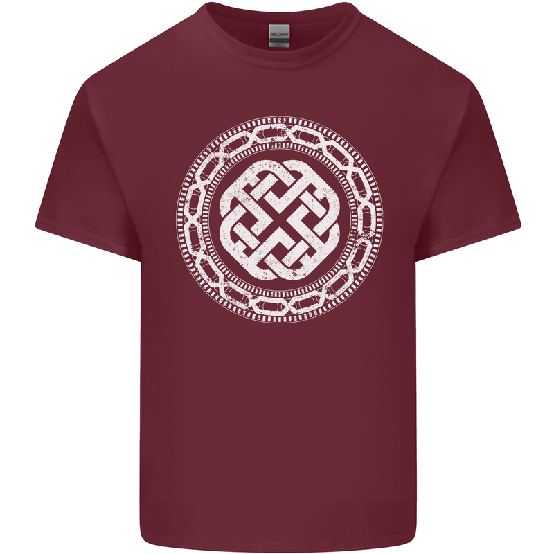 Viking Symbol Norse Mythology White Gym Mens Cotton T-Shirt Tee Top Maroon