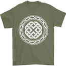 Viking Symbol Norse Mythology White Gym Mens T-Shirt 100% Cotton Military Green