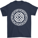 Viking Symbol Norse Mythology White Gym Mens T-Shirt 100% Cotton Navy Blue