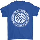 Viking Symbol Norse Mythology White Gym Mens T-Shirt 100% Cotton Royal Blue