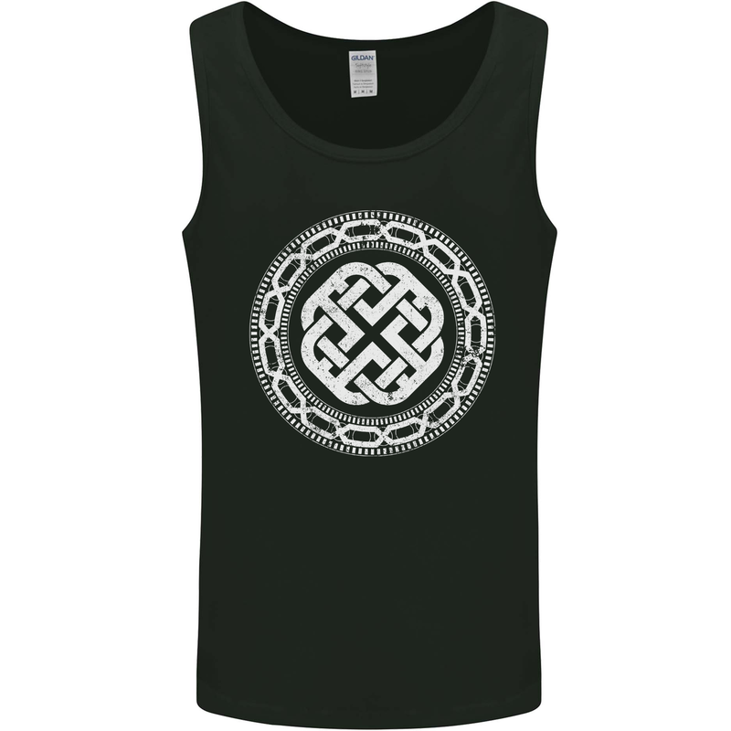 Viking Symbol Norse Mythology White Gym Mens Vest Tank Top Black