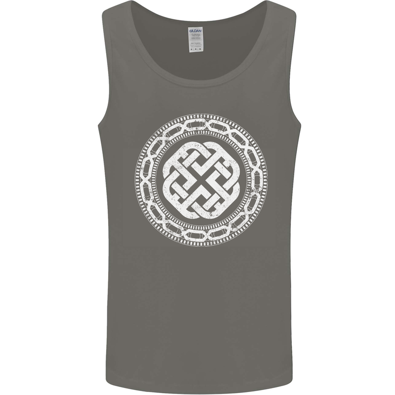 Viking Symbol Norse Mythology White Gym Mens Vest Tank Top Charcoal