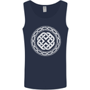 Viking Symbol Norse Mythology White Gym Mens Vest Tank Top Navy Blue