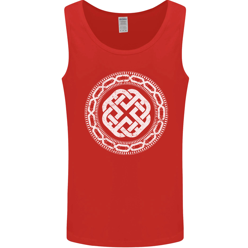 Viking Symbol Norse Mythology White Gym Mens Vest Tank Top Red