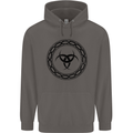 Viking Symbol Skaldenmet Black Gym Mens 80% Cotton Hoodie Charcoal