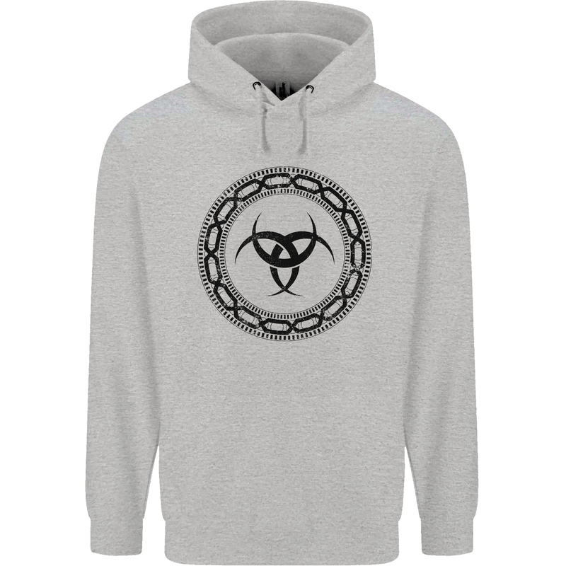 Viking Symbol Skaldenmet Black Gym Mens 80% Cotton Hoodie Sports Grey