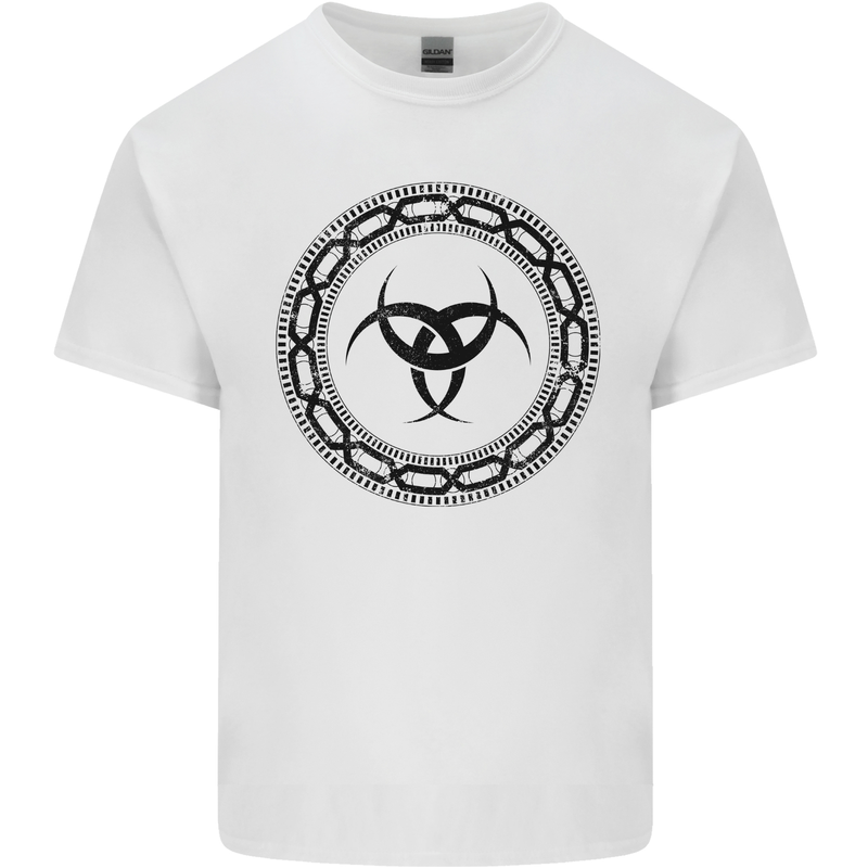Viking Symbol Skaldenmet Black Gym Mens Cotton T-Shirt Tee Top White