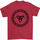 Viking Symbol Skaldenmet Black Gym Mens T-Shirt 100% Cotton Red