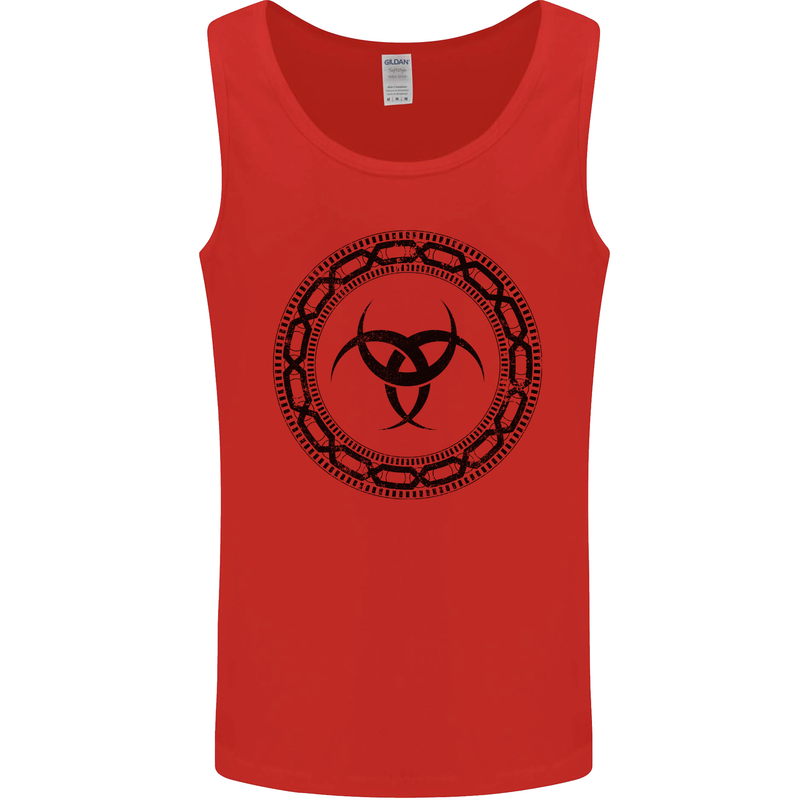 Viking Symbol Skaldenmet Black Gym Mens Vest Tank Top Red