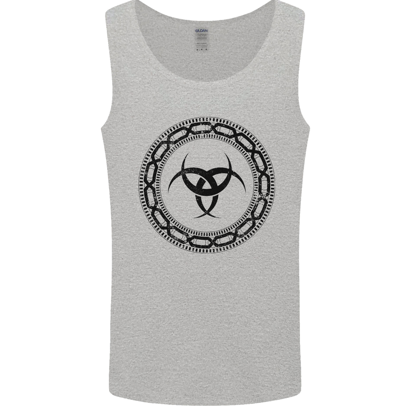 Viking Symbol Skaldenmet Black Gym Mens Vest Tank Top Sports Grey