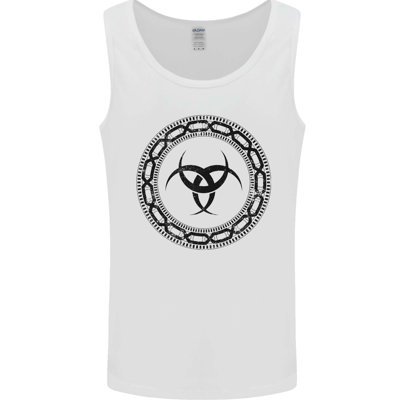 Viking Symbol Skaldenmet Black Gym Mens Vest Tank Top White