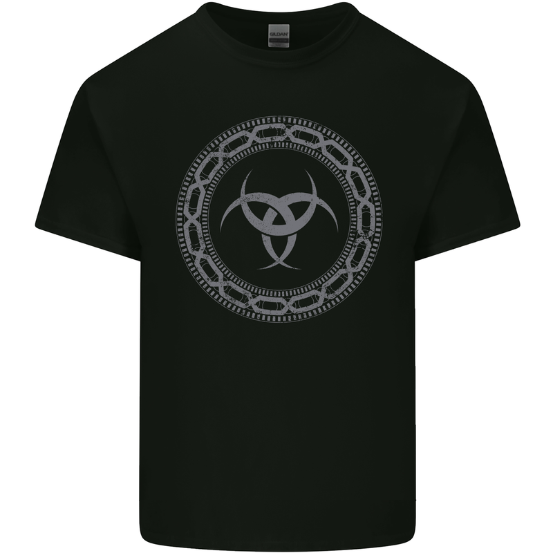 Viking Symbol Skaldenmet Grey Gym Kids T-Shirt Childrens Black
