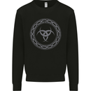 Viking Symbol Skaldenmet Grey Gym Mens Sweatshirt Jumper Black