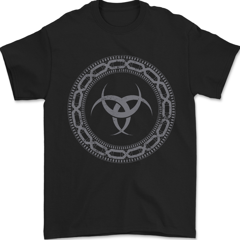 Viking Symbol Skaldenmet Grey Gym Mens T-Shirt 100% Cotton Black