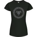 Viking Symbol Skaldenmet Grey Gym Womens Petite Cut T-Shirt Black