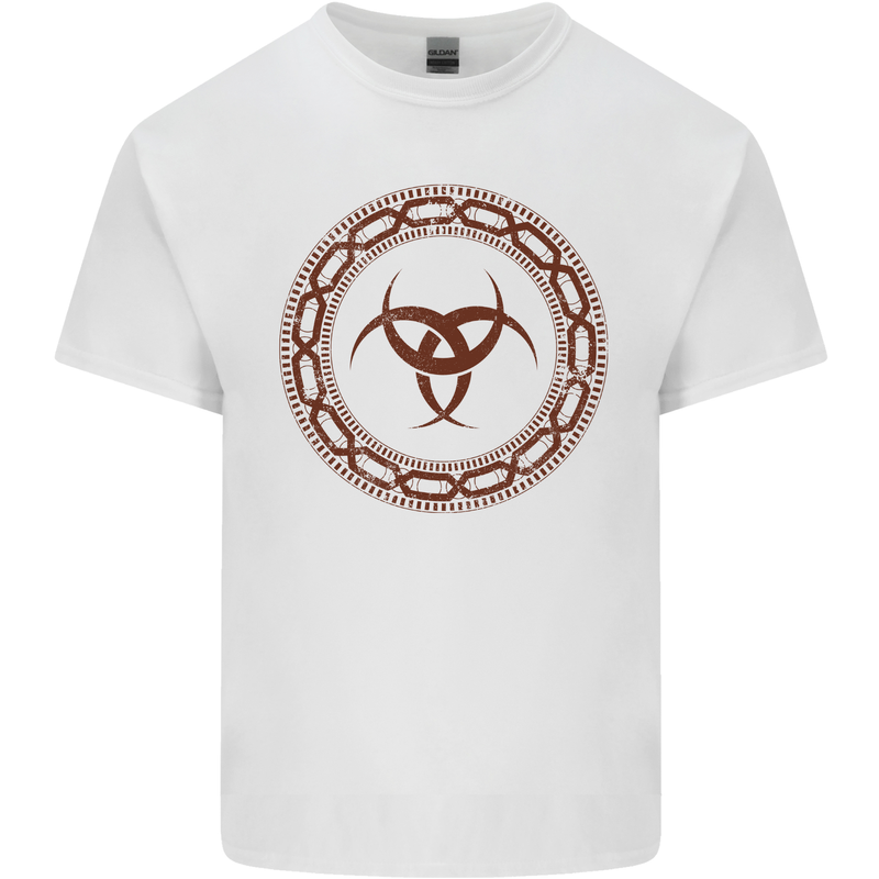Viking Symbol Skaldenmet Gym Mens Cotton T-Shirt Tee Top White