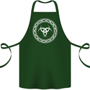 Viking Symbol Skaldenmet White Gym Cotton Apron 100% Organic Forest Green