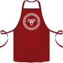 Viking Symbol Skaldenmet White Gym Cotton Apron 100% Organic Maroon