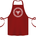 Viking Symbol Skaldenmet White Gym Cotton Apron 100% Organic Maroon