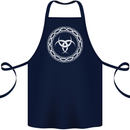 Viking Symbol Skaldenmet White Gym Cotton Apron 100% Organic Navy Blue