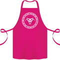 Viking Symbol Skaldenmet White Gym Cotton Apron 100% Organic Pink