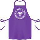 Viking Symbol Skaldenmet White Gym Cotton Apron 100% Organic Purple