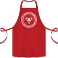 Viking Symbol Skaldenmet White Gym Cotton Apron 100% Organic Red
