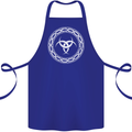 Viking Symbol Skaldenmet White Gym Cotton Apron 100% Organic Royal Blue