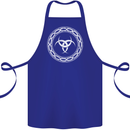 Viking Symbol Skaldenmet White Gym Cotton Apron 100% Organic Royal Blue