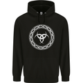 Viking Symbol Skaldenmet White Gym Mens 80% Cotton Hoodie Black